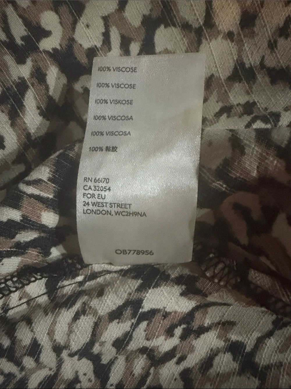 Free People Brown & Cream Printed Midi Wrap Dress
